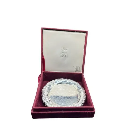 Vintage Crea Design Milano Silver Plated Set of 6 Coasters 3 3/4” - Picture 2 of 6